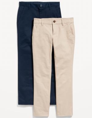 Old Navy School Uniform Skinny Chino Pants 2-Pack for Girls multi