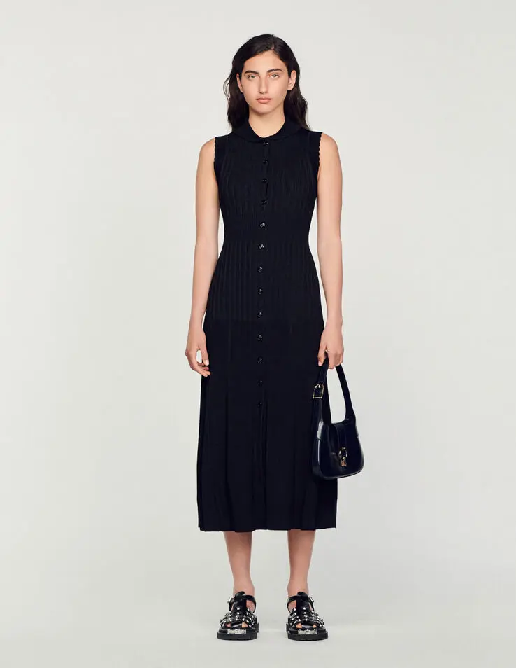 Sandro Ribbed maxi dress Login to add to Wish list. 1