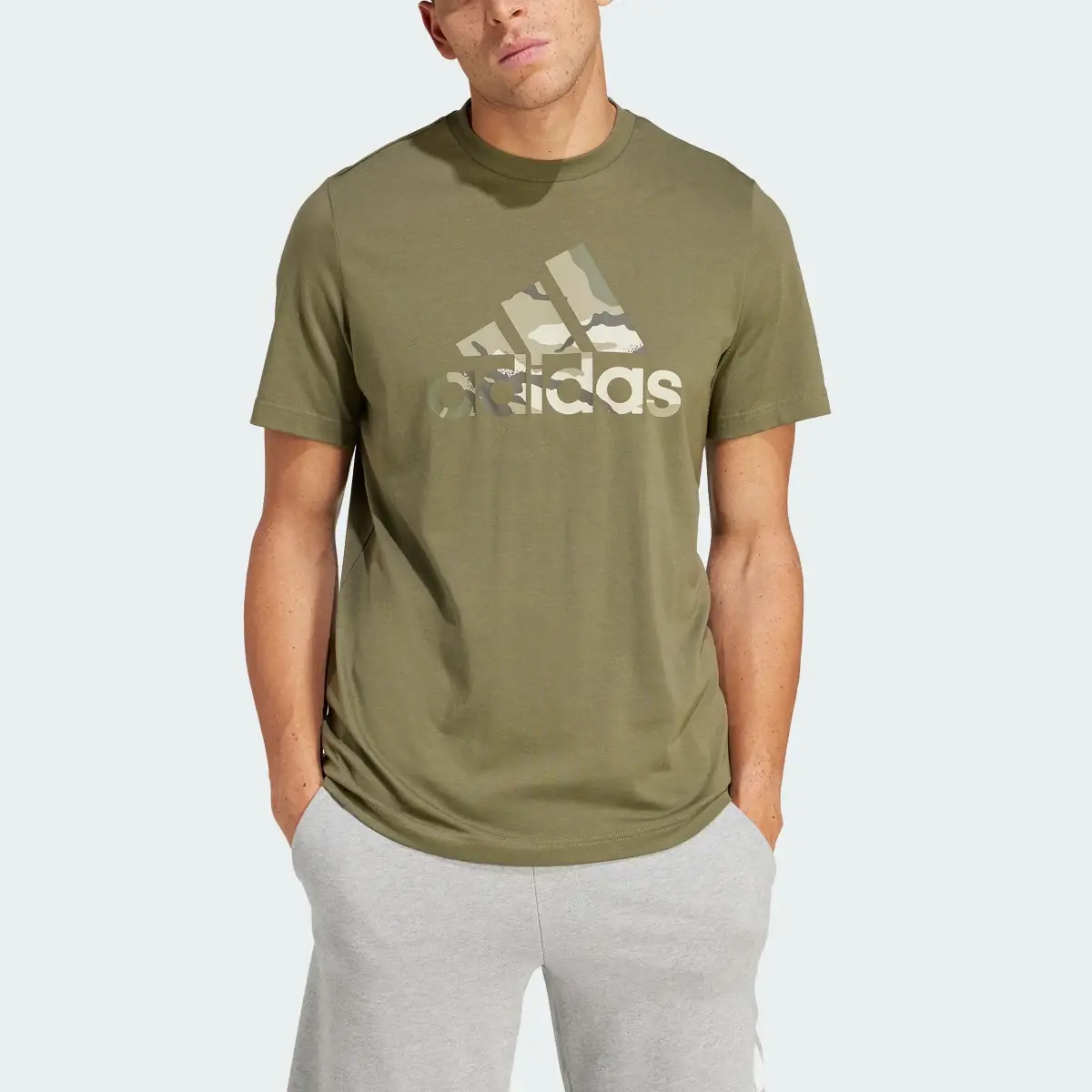 Adidas Camo Badge of Sport Graphic T-Shirt. 1