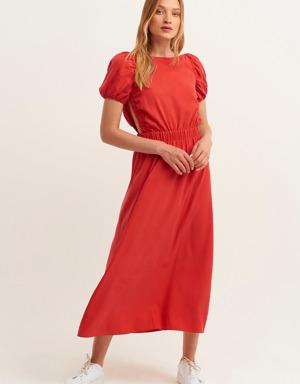 Cut-Out Detaylı Maxi Elbise ( TENCEL™ )
