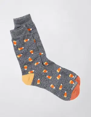Halloween Candy Corn Crew Socks