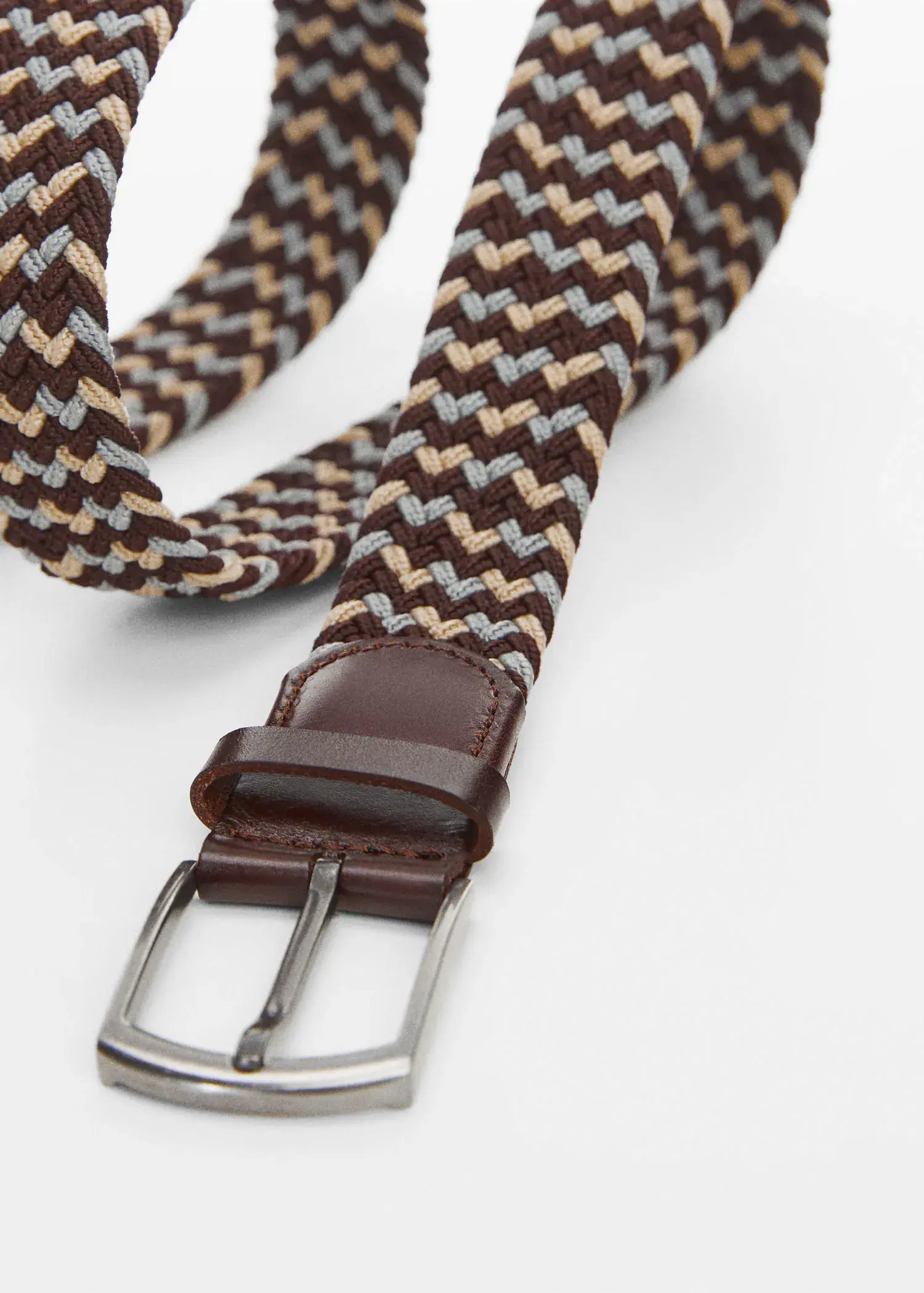 Mango Braided elastic coloured belt. 3