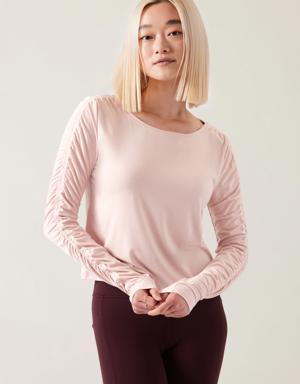 Athleta All Around Ruched Top pink