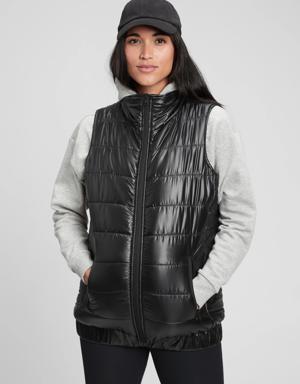 Gap Maternity 100% Recycled Puffer Vest black