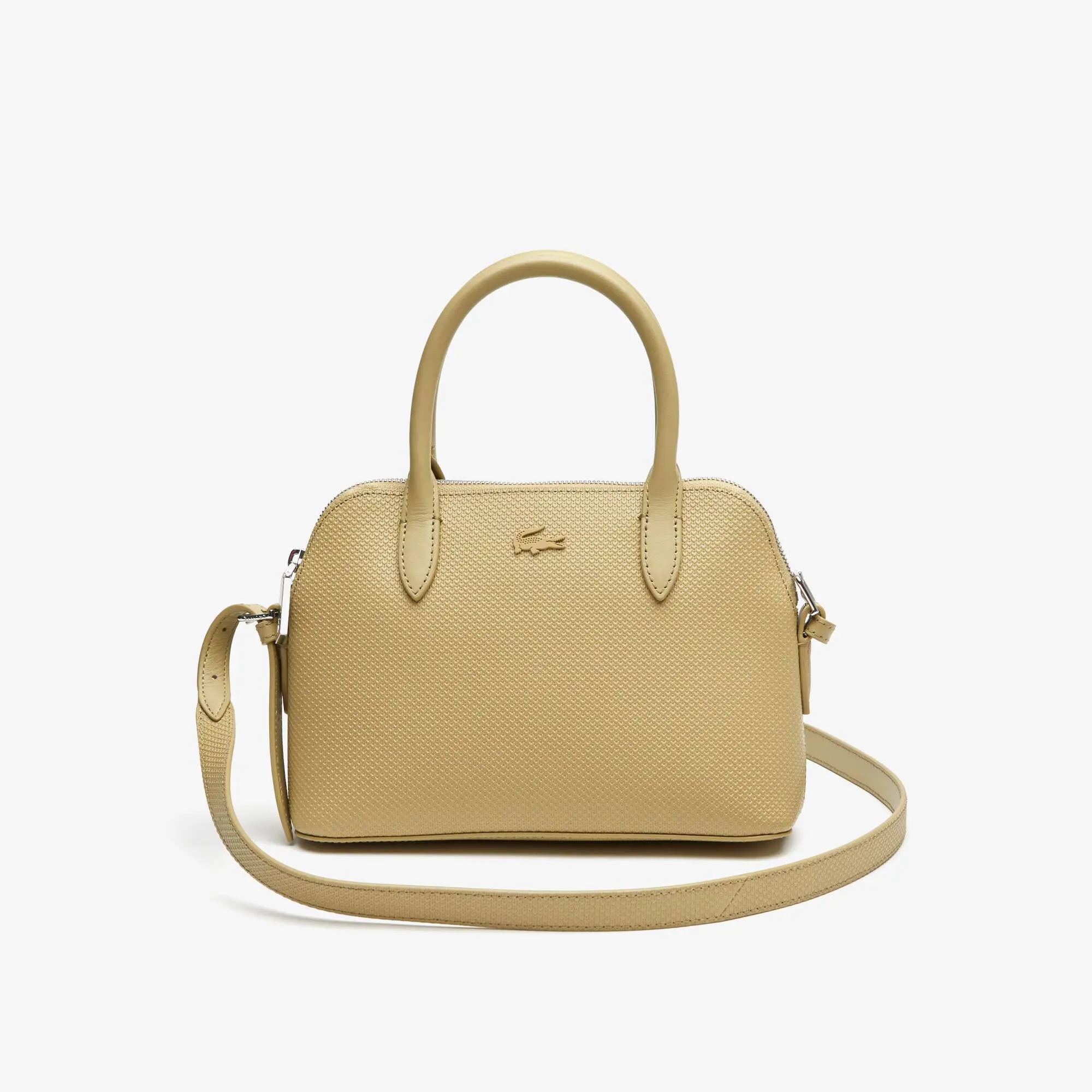 Lacoste Women's Chantaco Piqué Leather Top Handle Bag. 1