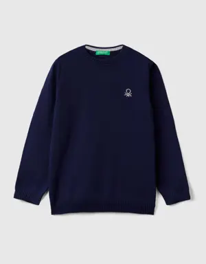 regular fit sweater in 100% cotton