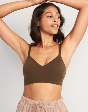 Soft-Knit Bralette Top for Women brown