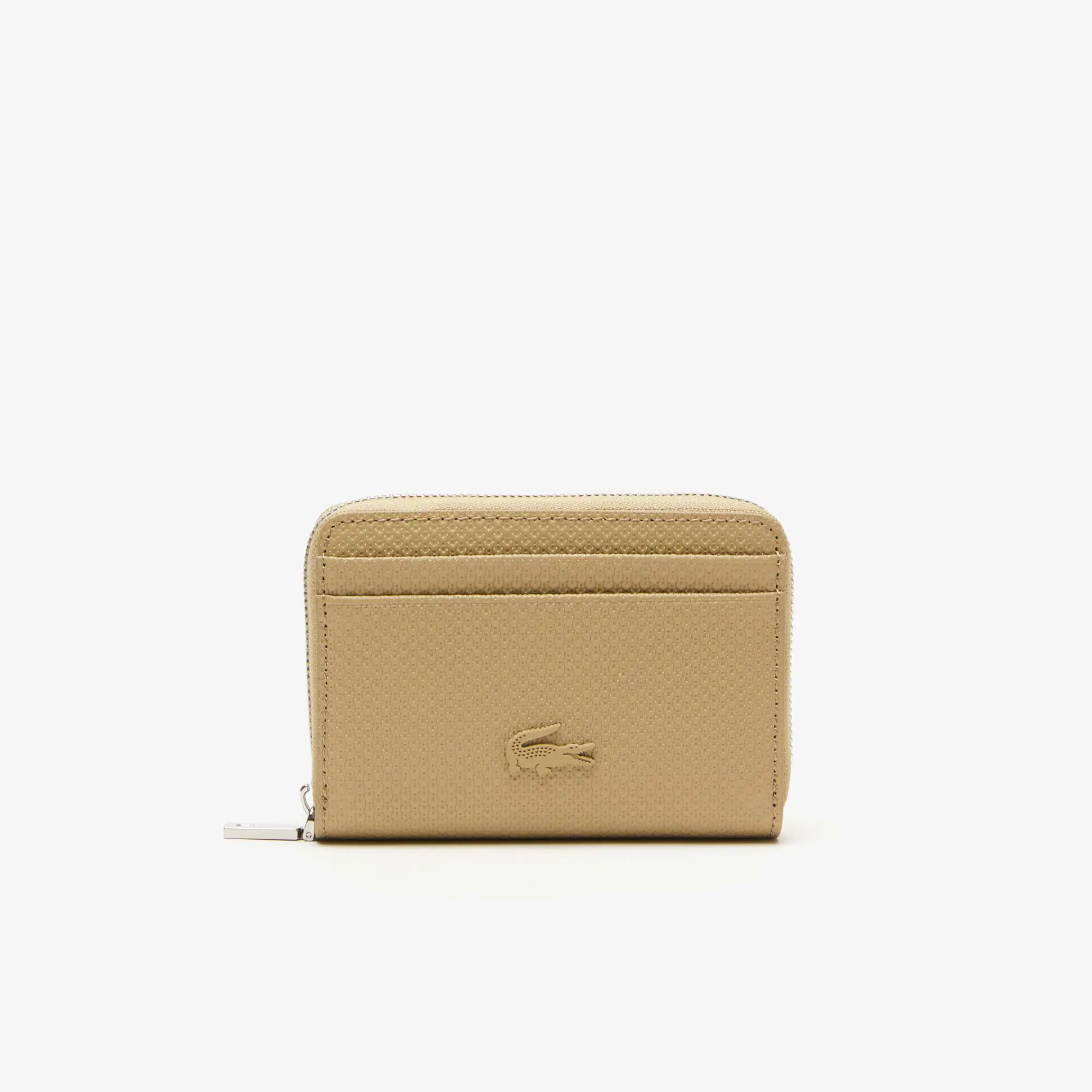 Lacoste Unisex Chantaco Zippered Fine Leather Small Coin Pouch. 1