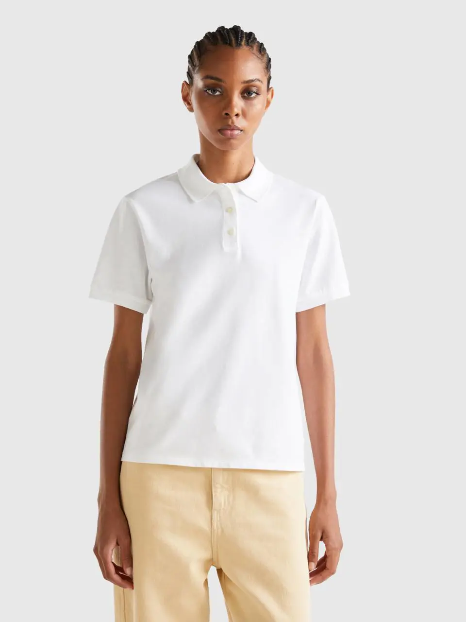 Benetton polo in stretch organic cotton. 1