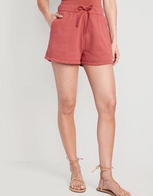 Old Navy Extra High-Waisted Vintage Shorts for Women -- 3-inch inseam red