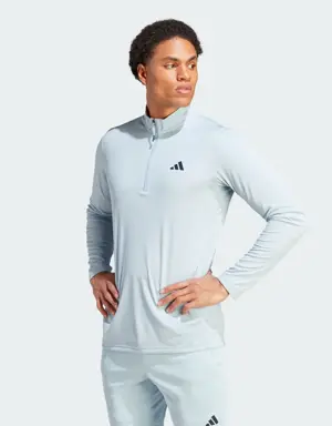 Adidas Train Essentials Seasonal Training 1/4-Zip Longsleeve. 2 Adidas Train Essentials Seasonal Training 1/4-Zip Longsleeve. 2