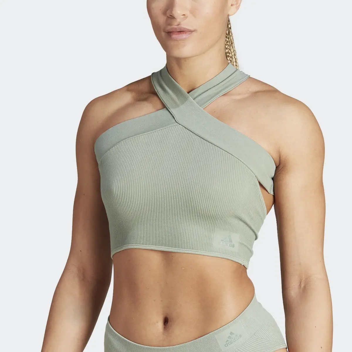 Adidas Ribbed Active Seamless Neckholder-Top. 1