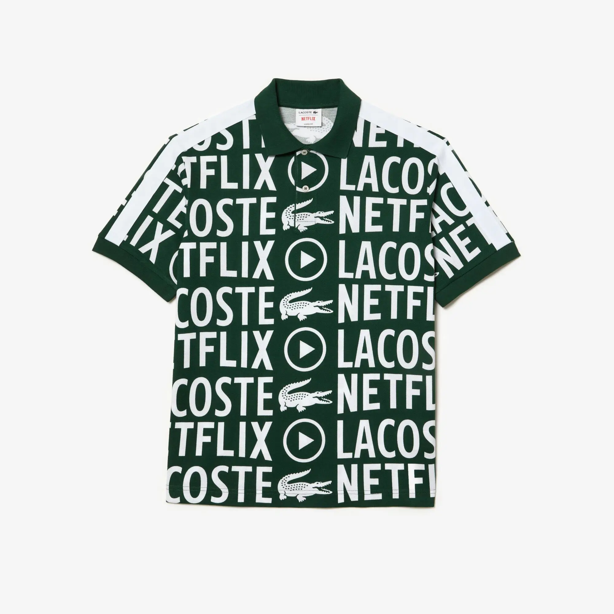 Lacoste Men’s Lacoste x Netflix Loose Fit Organic Cotton Print Polo Shirt. 2