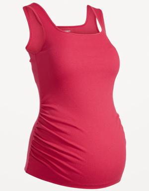 Old Navy Maternity Square-Neck Tank Top red