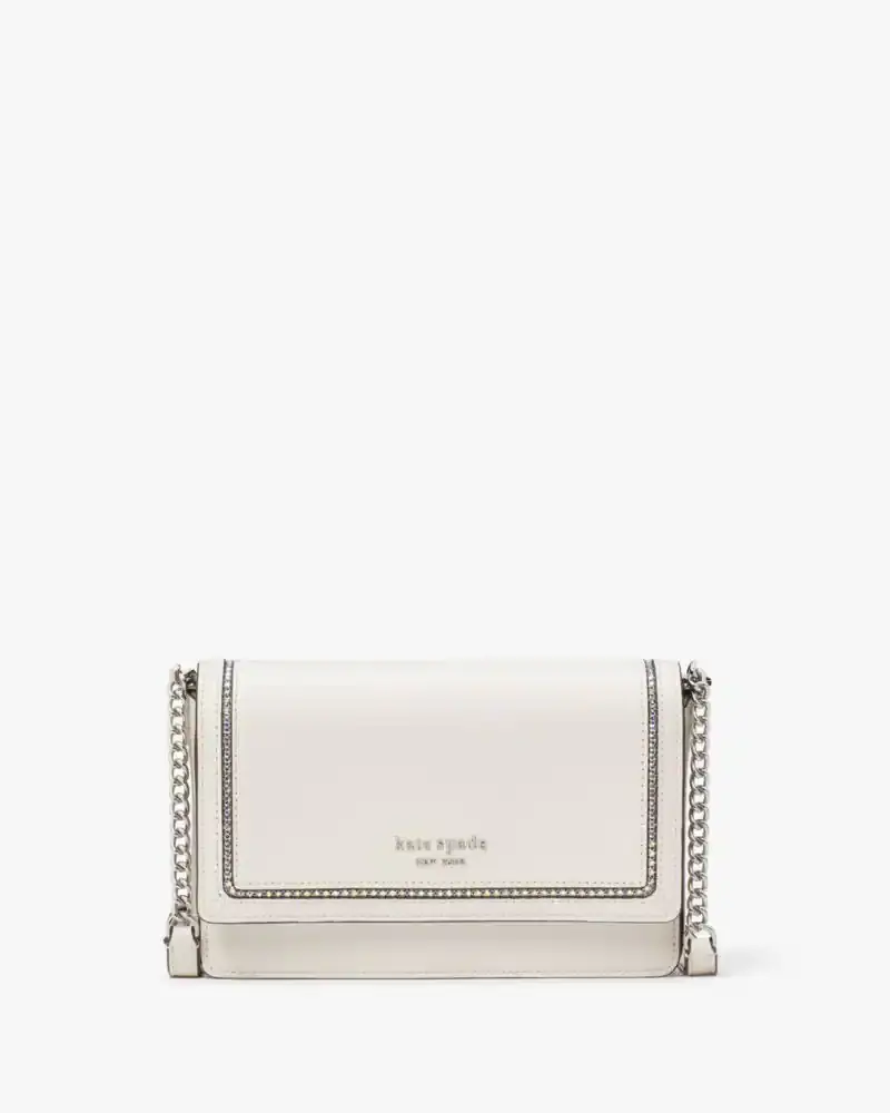 Kate Spade Morgan Crystal Inlay Flap Chain Wallet. 1