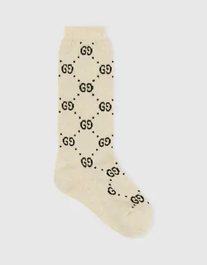Children's cotton GG lamé socks