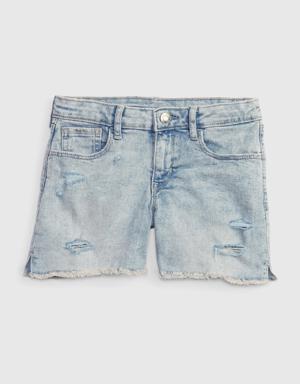 Kids Midi Shorts with Washwell blue