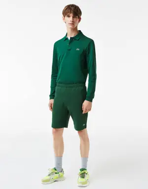 Pantaloni corti da uomo in felpa di cotone spazzolato organico Jogger Lacoste