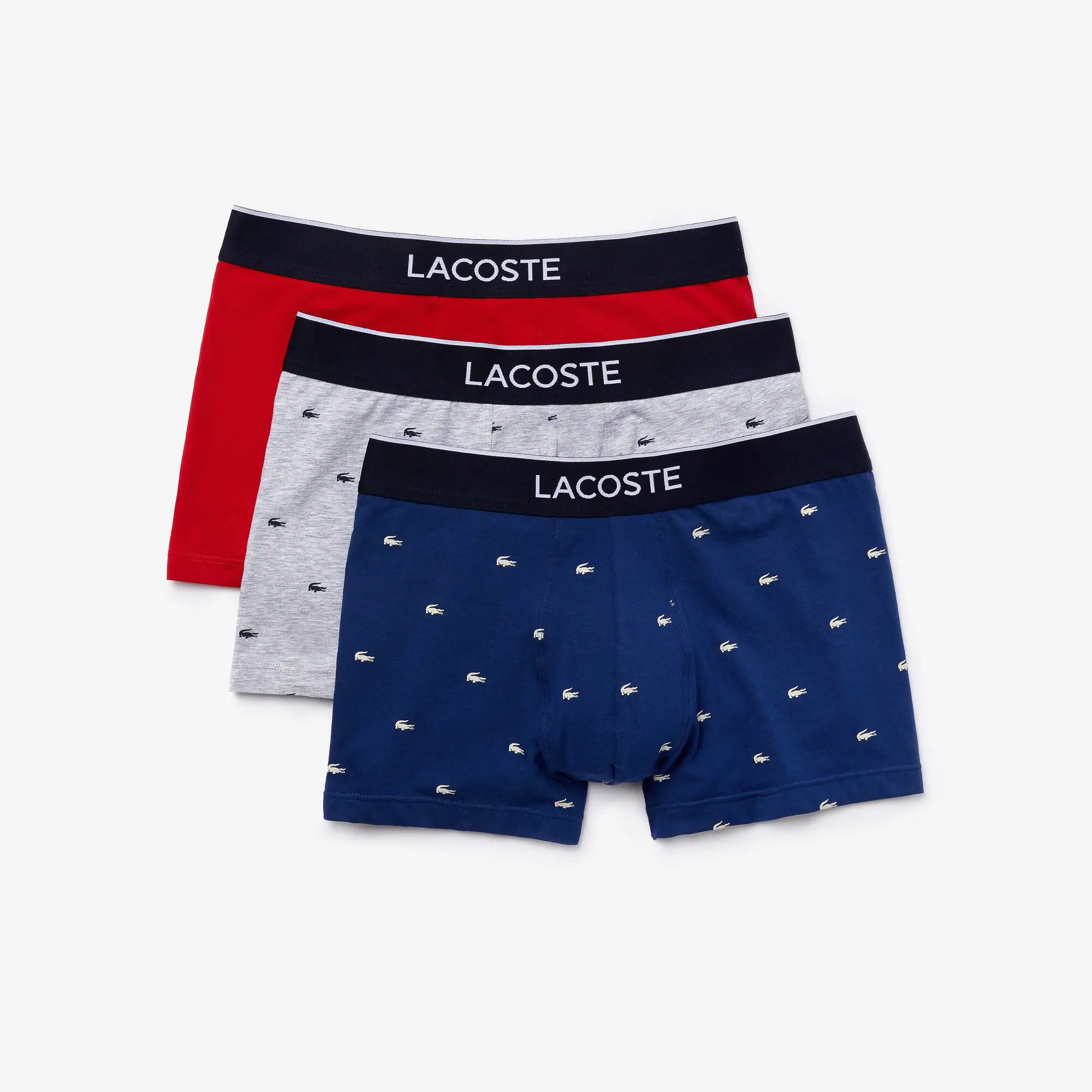 Lacoste Pack de 3 calzoncillos bóxer de hombre de estilo casual con detalles de la marca. 2