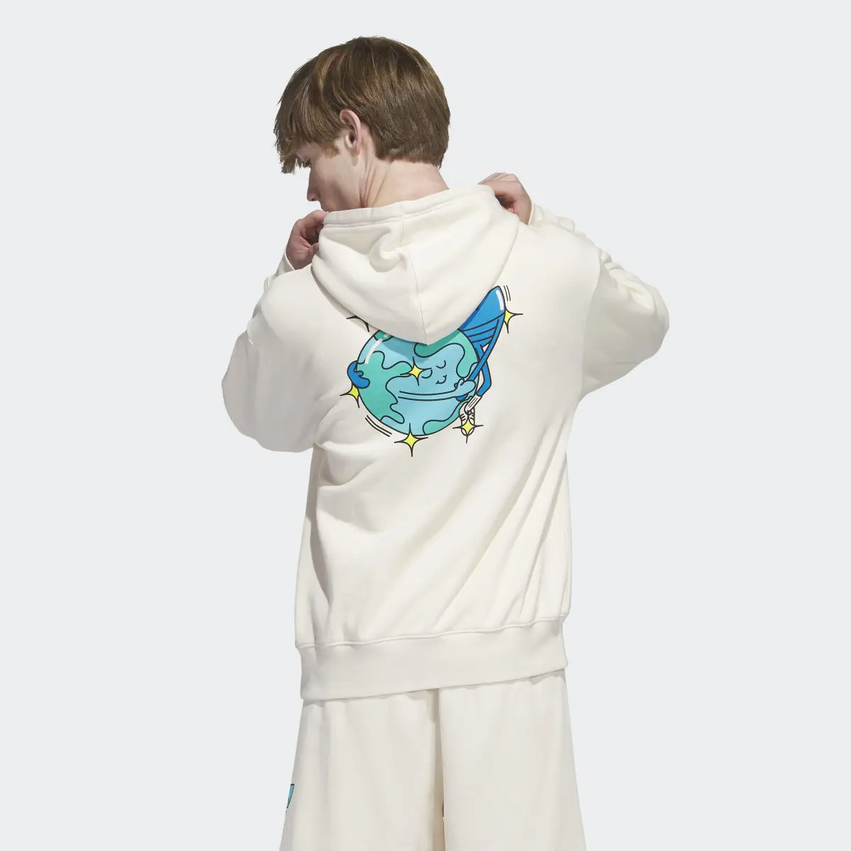 Adidas Stacked Trefoil Earth Hoodie. 3