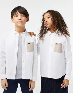 Camicia da bambini con tasca a contrasto Lacoste