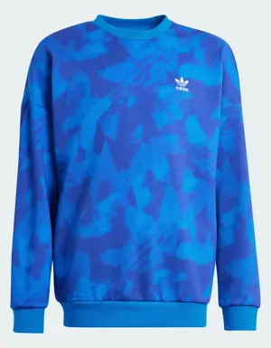 Adidas Summer Allover Print Crew Sweatshirt