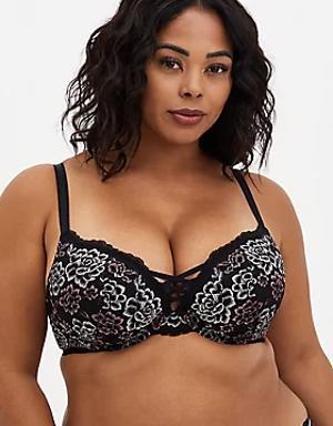 Plus Size - Plunge Push-Up Smooth With Fishnet Sling Straight Back Bra -  Torrid