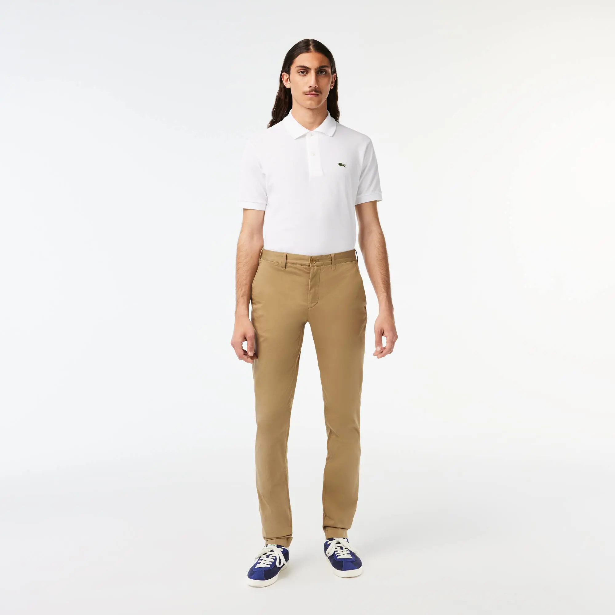 Lacoste Men's Slim Fit Stretch Cotton Trousers. 1