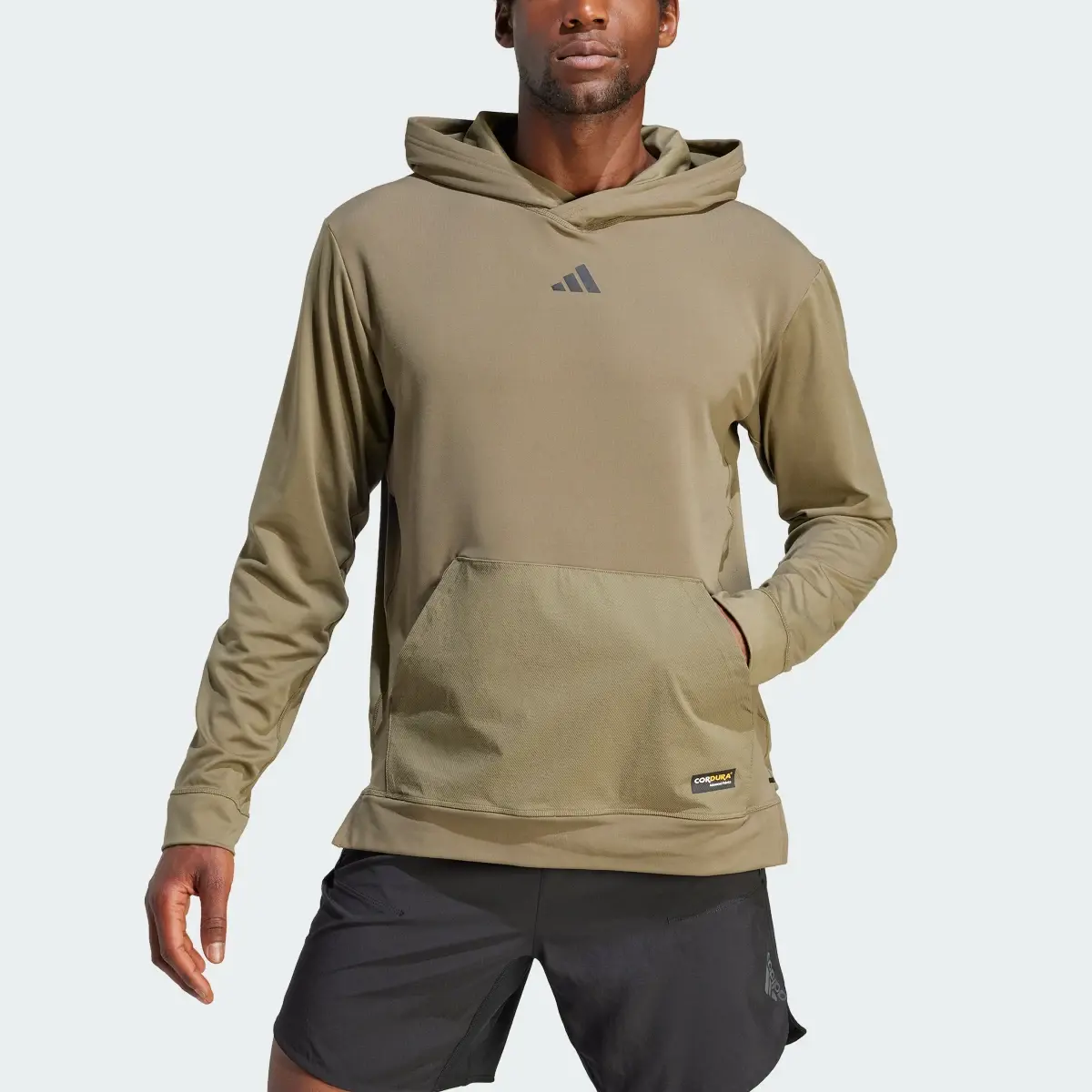 Adidas CORDURA Workout Hoodie. 1