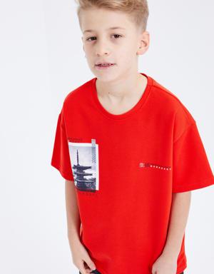 Fiesta Oversize Baskılı Kısa Kollu O Yaka Erkek Çocuk T-Shirt - 10925