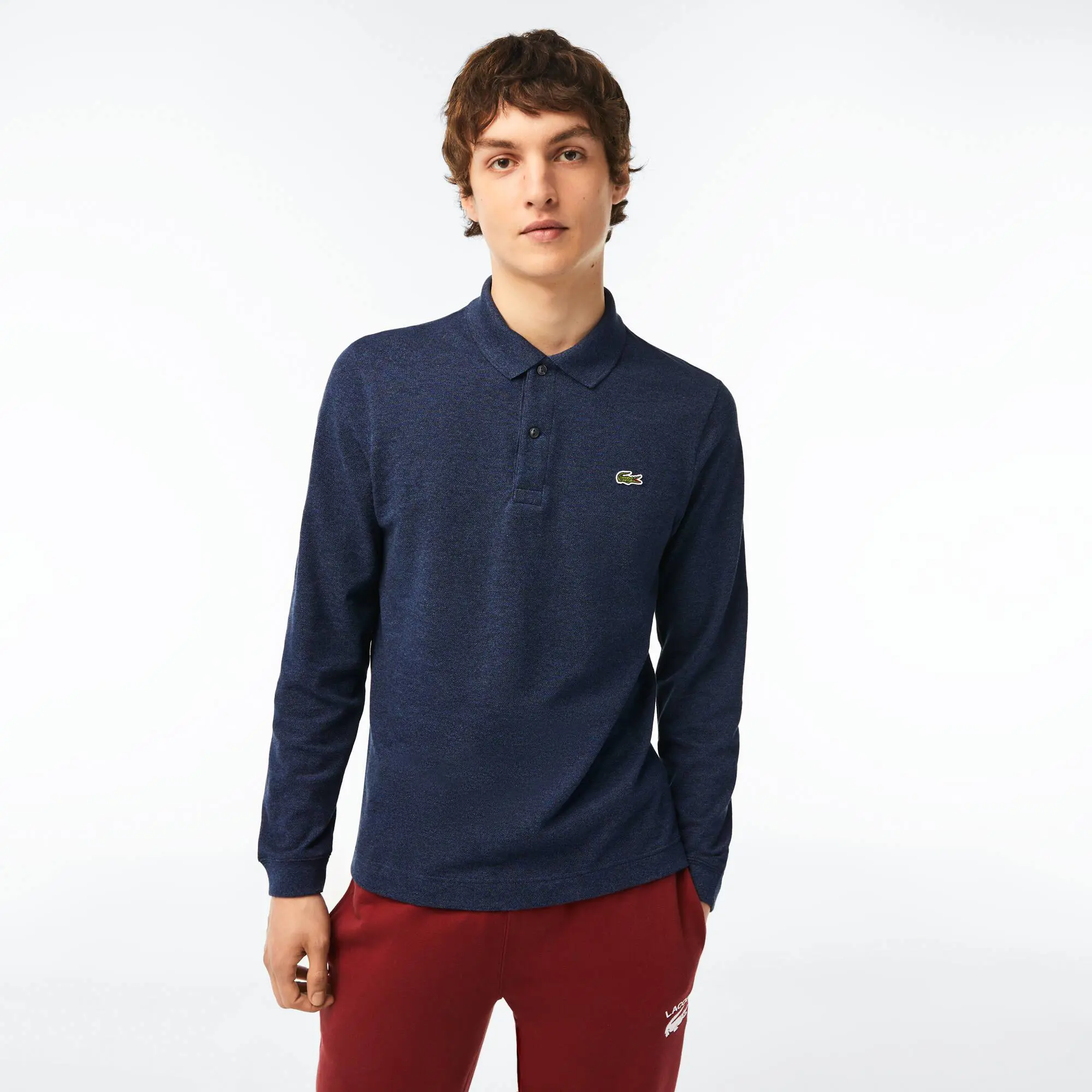 Lacoste Original L.12.12 Slim Fit Long Sleeve Polo Shirt. 1