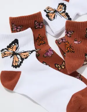 Butterfly Boyfriend Sock 2-Pack