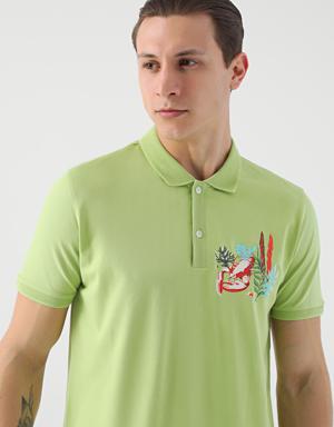 Tween Yeşil Nakışlı %100 Pamuk T-Shirt