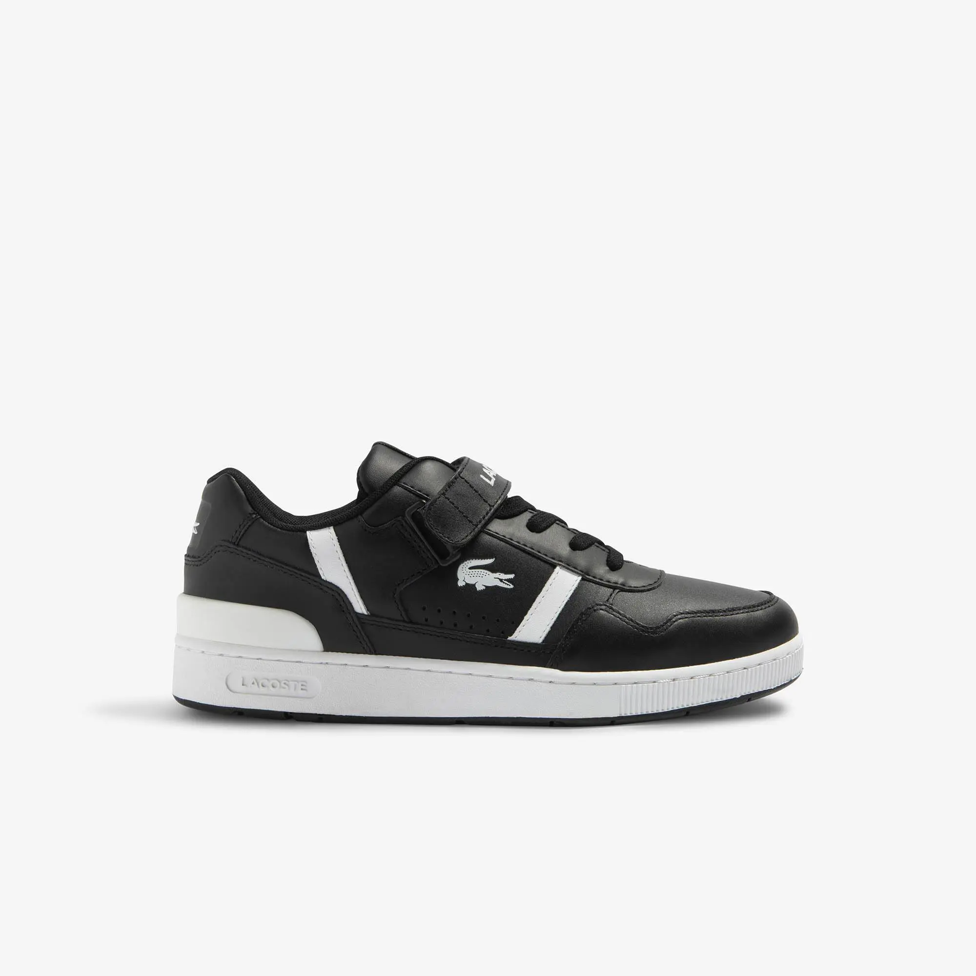 Lacoste Sapatilhas em pele T-Clip Velcro para homem. 1