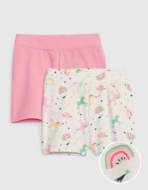 Toddler Organic Cotton Mix and Match Cartwheel Shorts (2-Pack) multi