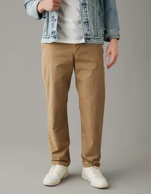 American Eagle Flex Relaxed Straight Lived-In Khaki Pant. 1