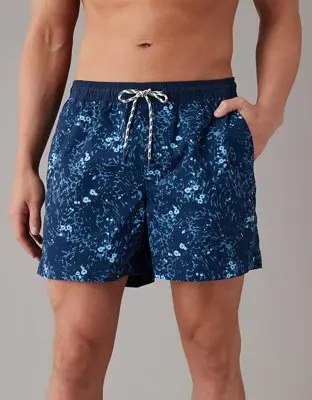 American Eagle Floral Flex 5" Swim Trunk. 1