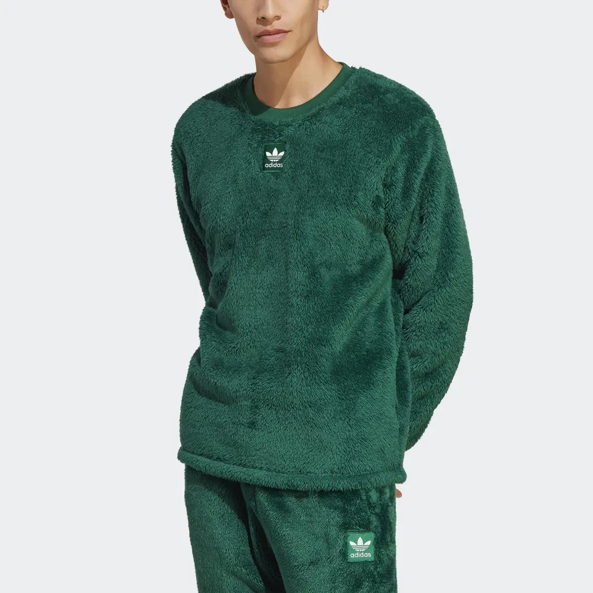 Adidas Essentials+ Fluffy Fleece Sweatshirt. 1