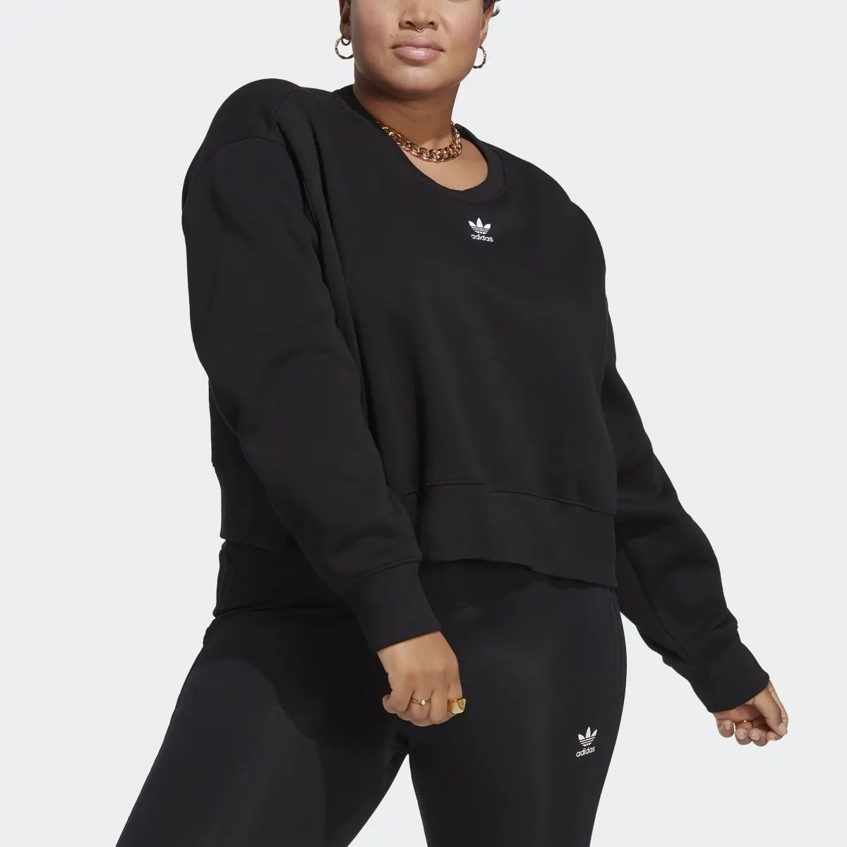 Adidas Adicolor Essentials Crew Sweatshirt (Plus Size). 1