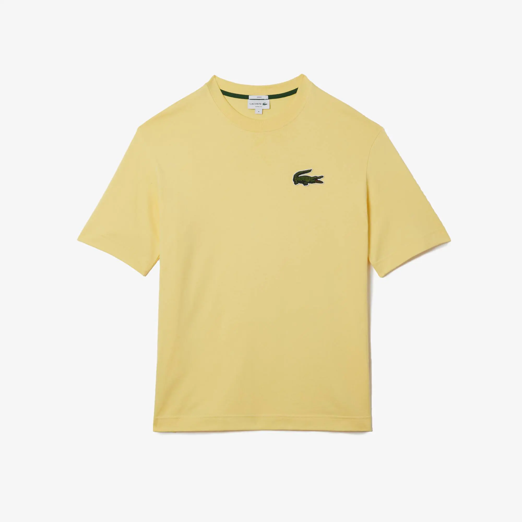 Lacoste T-shirt de corte largo em algodão orgânico com crocodilo grande unissexo. 2 Lacoste T-shirt de corte largo em algodão orgânico com crocodilo grande unissexo. 2