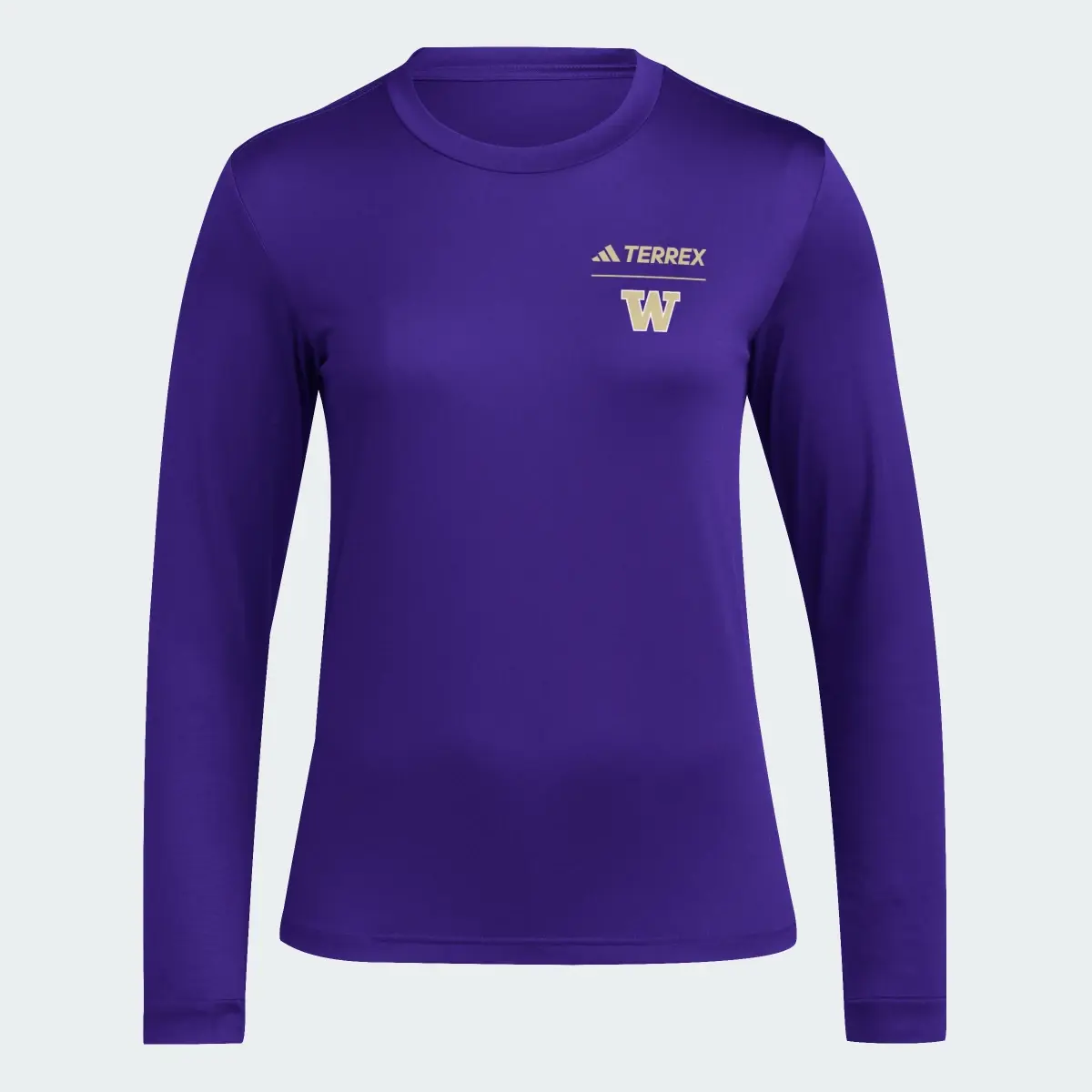 Adidas University of Washington Terrex Pregame Tee. 1