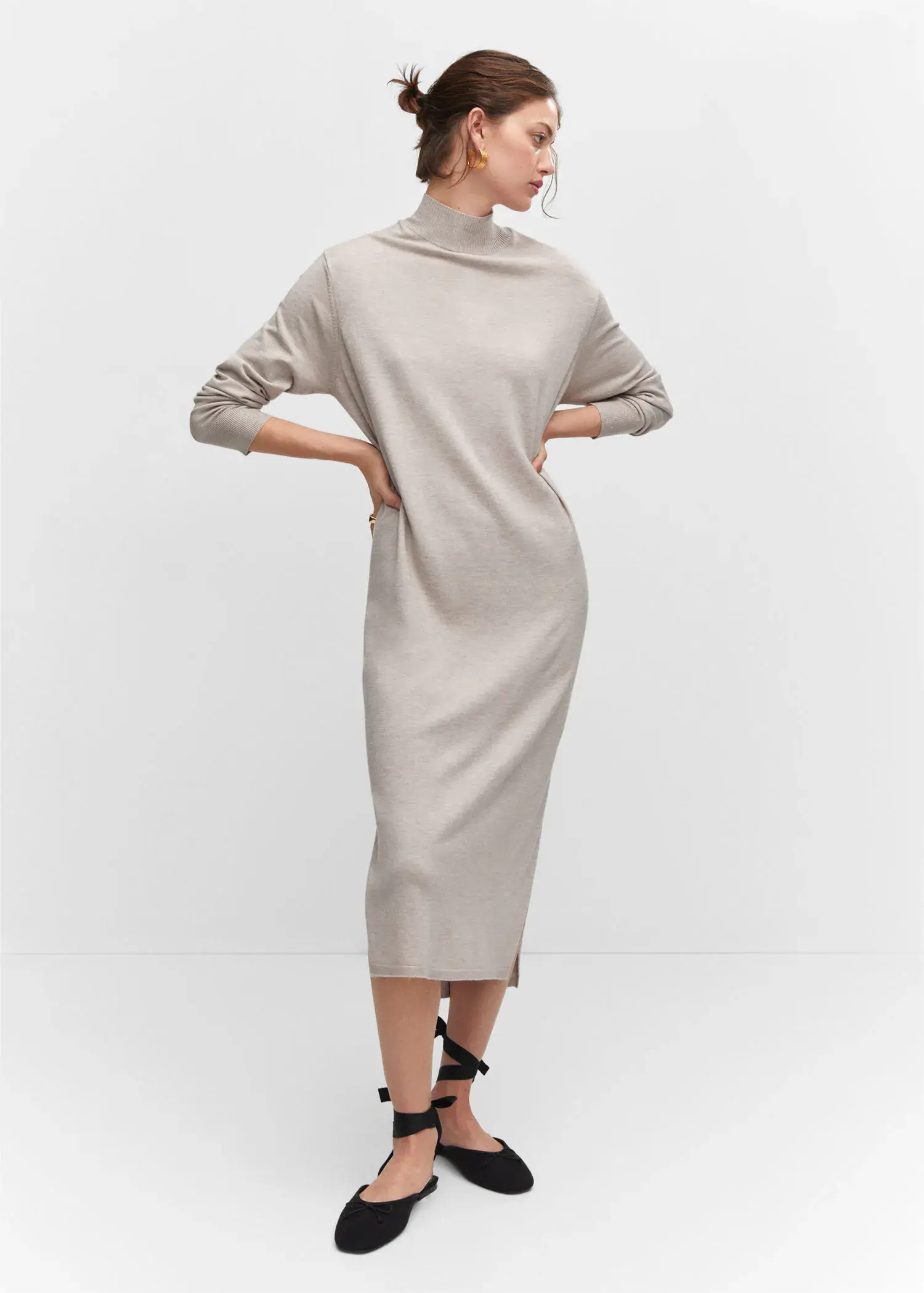 Mango Knit midi dress. 3