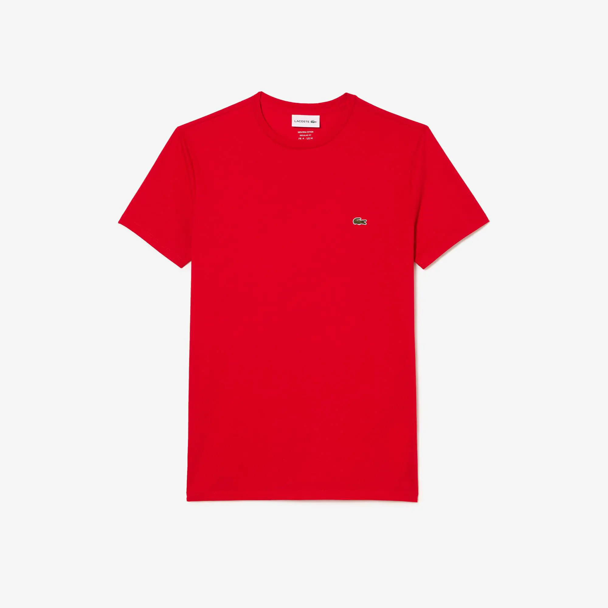 Lacoste T-shirt decote redondo em jersey de algodão pima unicolor. 2