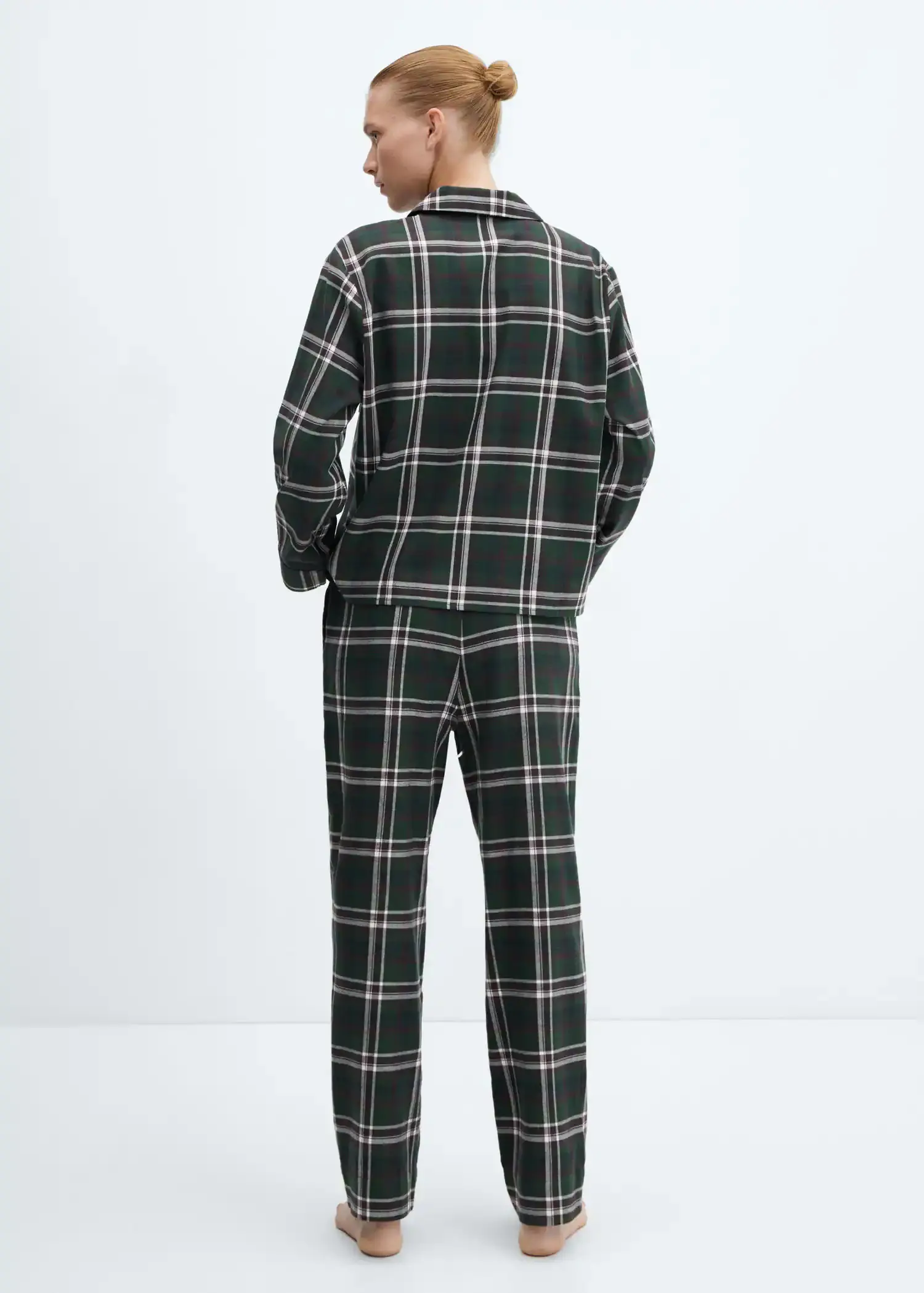 Mango Flannel cotton pyjama shirt. 3