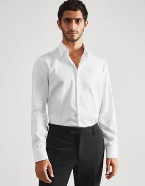 Regular fit cotton suit shirt