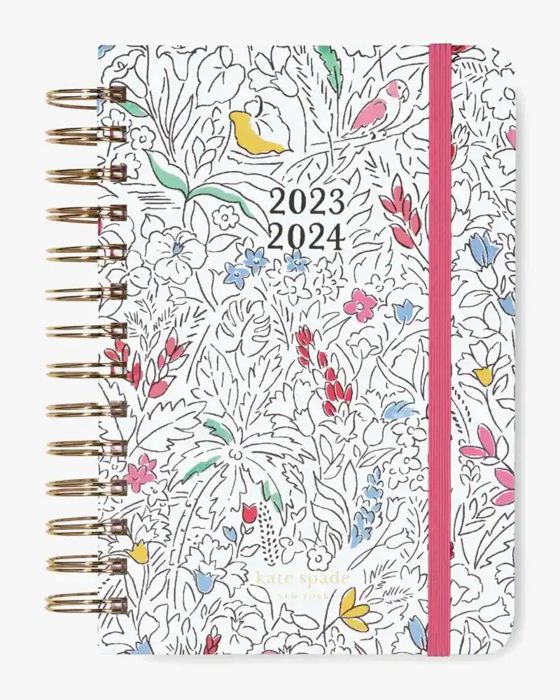 Kate Spade Tropical Flora 2023-24 17-Month Medium Planner. 1