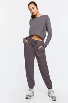 Forever 21 Forever 21 Active French Terry Joggers Charcoal. 2