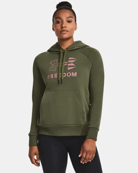 Under Armour Women's UA Freedom Rival Fleece Logo Hoodie. 1