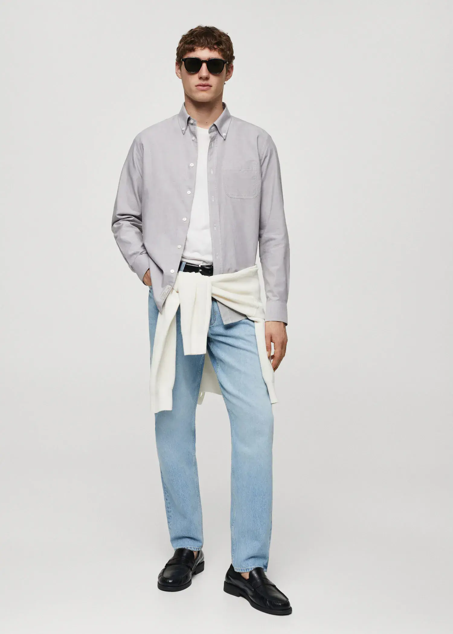 Mango Regular fit Oxford cotton shirt. 1