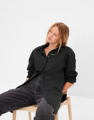 Gap Organic Cotton Weekend Tunic Shirt black